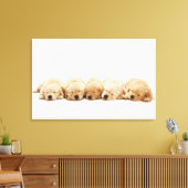 Die Welpen des Goldenen Retriever Leinwanddruck (Insitu (Wohnzimmer))