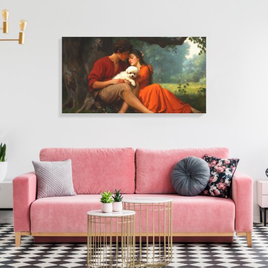 Die welpenartige Liebe Leinwanddruck (Insitu (Wohnzimmer))