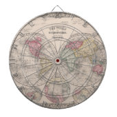 Die Welt 1860 - Ost- und Western-Hemisphären Dartscheibe (vorne)