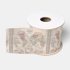 Die Welt 1860 - Ost- und Western-Hemisphären Ripsband