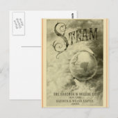 Die Welt 1904: Dampfstrahl Postkarte (Vorne/Hinten)