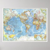 " Die Welt: 1960 Detaillierte MAP ... Poster (Vorne)