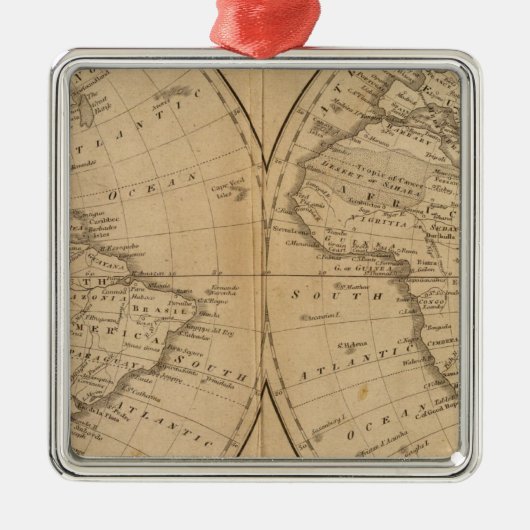 Die Welt 2 Silbernes Ornament (Vorne)