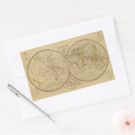 Die Welt 3 Rechteckiger Aufkleber (Umschlag)