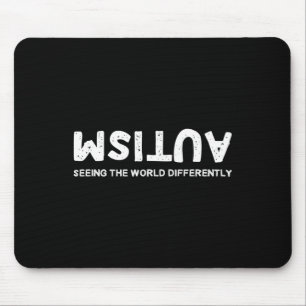 Die Welt anders als Autismus auf den Kopf stellen Mousepad