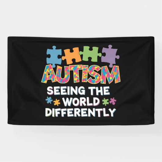 Die Welt anders als das Bewusstsein für Autismus Banner (Horizontal)