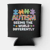 Die Welt anders als das Bewusstsein für Autismus Dosenkühler (Vorderseite)