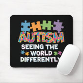 Die Welt anders als das Bewusstsein für Autismus Mousepad (Mit Mouse)