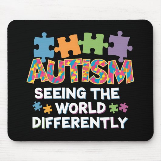 Die Welt anders als das Bewusstsein für Autismus Mousepad (Vorne)