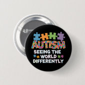 Die Welt anders sehen Autismus-Bewusstsein Button (Vorne & Hinten)