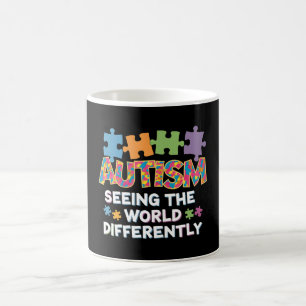 Die Welt anders sehen Autismus-Bewusstsein Kaffeetasse