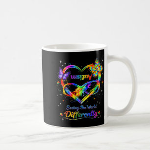 Die Welt anders sehen Autismus-Bewusstsein Mädchen Kaffeetasse