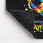 Die Welt anders sehen Autismus-Bewusstsein Mädchen Mousepad (Ecke)