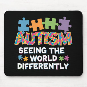Die Welt anders sehen: Autismus-Bewusstsein Mousepad