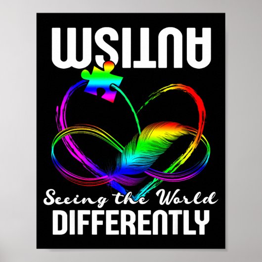 Die Welt anders sehen Autismus-Bewusstsein Poster (Vorne)