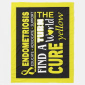 Die Welt Aquamarin machen...Endometriose Fleecedecke (Vorderseite)