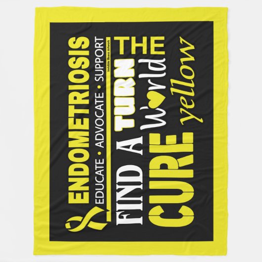 Die Welt Aquamarin machen...Endometriose Fleecedecke (Vorderseite)