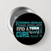 Die Welt Aquamarin machen...TN Button (Vorne & Hinten)
