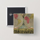 Die Welt auf der einen Seite Button (Vorne & Hinten)