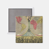 Die Welt auf der einen Seite Magnet (Vorderseite/Rückseite)