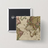 Die Welt auf der Projektion von Mercator Button (Vorne & Hinten)