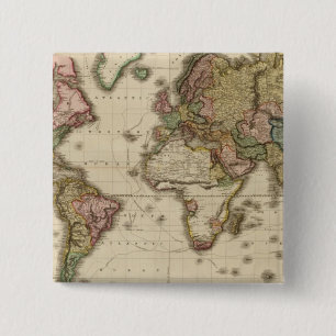 Die Welt auf der Projektion von Mercator Button