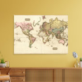 Die Welt auf der Projektion von Mercator Leinwanddruck (Insitu (Wohnzimmer))