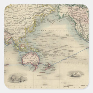 Die Welt auf der Vorstellung von Mercator Quadratischer Aufkleber