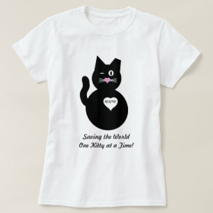 Die Welt auf einmal retten, ein Kitty T-Shirt