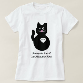 Die Welt auf einmal retten, ein Kitty T-Shirt