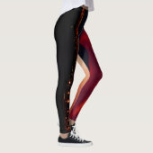 Die Welt auf Feuer Leggings mit Namen setzen (Rechts)