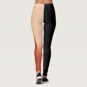 Die Welt auf Feuer Leggings mit Namen setzen (Rückseite)