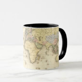 Die Welt auf Mercators Projektion | 1840 Tasse (VorderseiteRechts)