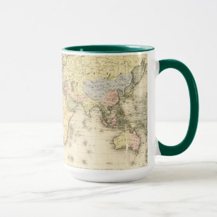 Die Welt auf Mercators Projektion 1840 Tasse
