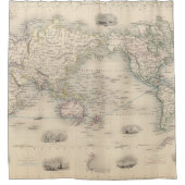 Die Welt auf Mercators Projektion Duschvorhang (Vorderseite)