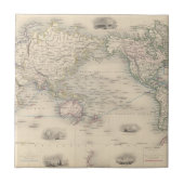 Die Welt auf Mercators Projektion Fliese (Vorderseite)