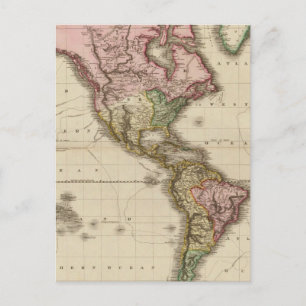 Die Welt auf Merkators Projektion, Western-Teil Postkarte
