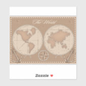 Die Welt Aufkleber (Blatt)