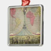 Die Welt bei einer Ansicht Ornament Aus Metall (Links)