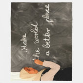 DIE WELT BESSER MACHEN FLEECEDECKE (Vorderseite)