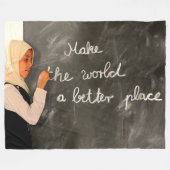 DIE WELT BESSER MACHEN FLEECEDECKE (Vorderseite (Horizontal))