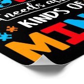Die Welt braucht alle Arten von Minds Autismus Aus Poster (Ecke)