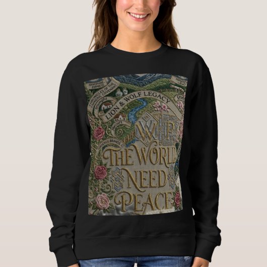 Die Welt braucht Frieden Sweatshirt (Vorderseite)