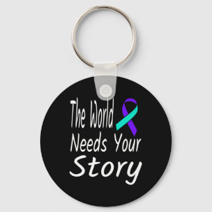 Die Welt braucht Ihr story Suizidpräventionsribb Schlüsselanhänger