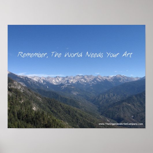 Die Welt braucht Ihre Kunst Poster (Vorne)
