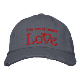 Die Welt braucht Liebe - beängstigende Baseballkap Bestickte Baseballkappe