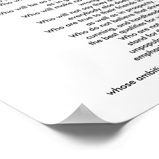 DIE WELT BRAUCHT MÄNNER POSTER (Ecke)