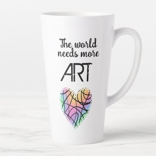 Die Welt braucht mehr Kunst Milchtasse (Rechts)