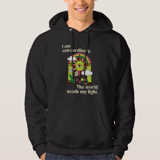 Die Welt braucht mein helles, positives Mindset-De Hoodie (Vorderseite)