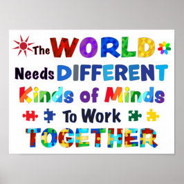 Die Welt braucht verschiedene Arten von Minds Poster
